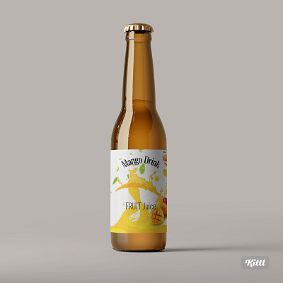 mango juice bottle branding design graphic design ui web