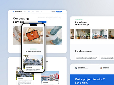 Prime Coating - Responsive Desktop Preview building company company website construction construction service landing page painting painting service responsive responsive mobile service ui design ux design website