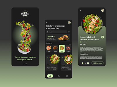 PlatePal (Food Ordering App) 3d app branding food food delivery app food ordering app logo mobile mobile app order ui uiux