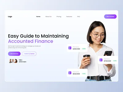 Finance Company Website Landing Page 2024 banking credit card website digital finance finance finance business financial fintech wallet