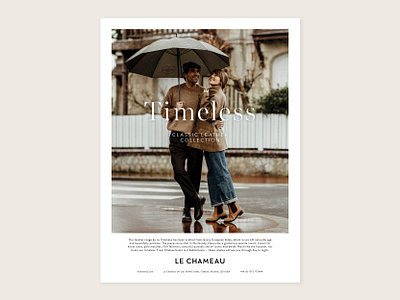 Timeless//Le Chameau advert advert design graphic design photography poster