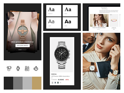 Boutique dos Relógios component design system ecommerce jewerly luxury magento shop ui watch website