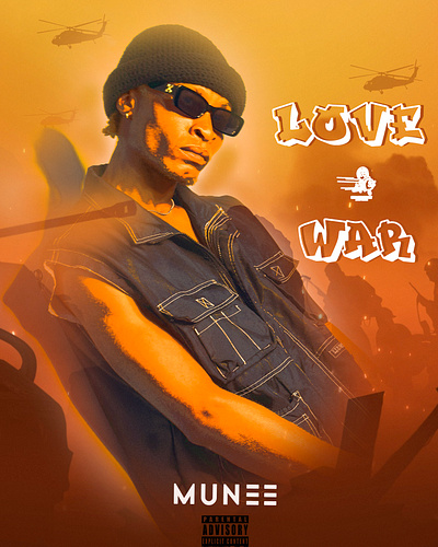 love and war / munee branding design graphic design illustration image music cover typography