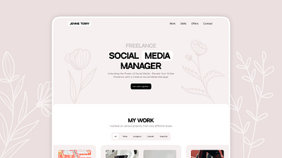 Social Media Manager - Portfolio homepage landingpage portfolio social media ui