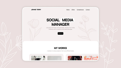 Social Media Manager - Portfolio homepage landingpage portfolio social media ui