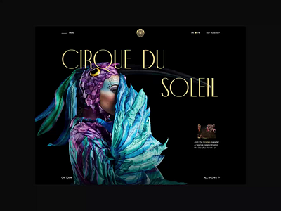 Cirque du Soleil animation design ui ux uxui web web design