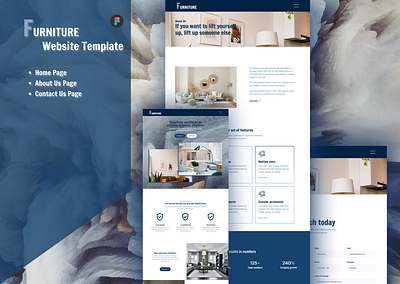 Furniture Website Template fi figma illustration template ui webdesign