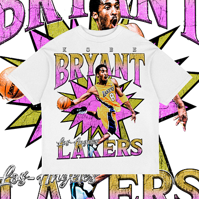 Kobe Bryant Vintage Rap Tee Bootleg Design bootleg bootleg design bootleg tshirt branding design graphic design illustration rap tee ui