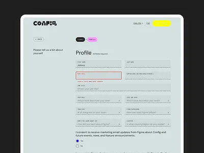 Daily UI 001 - Sign up page for event registration desktop ui ux