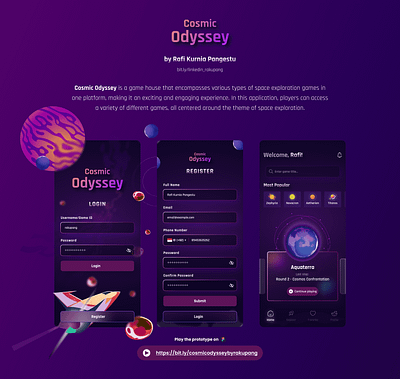 Space Exploration Game UI Design - Cosmic Odyssey designexploration gamedesign mobilegame mobileuidesign uidesigninspiration uiux uiuxdesigner uiuxinspiration