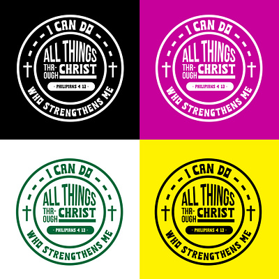 Philipians 4:13 Concept graphic design