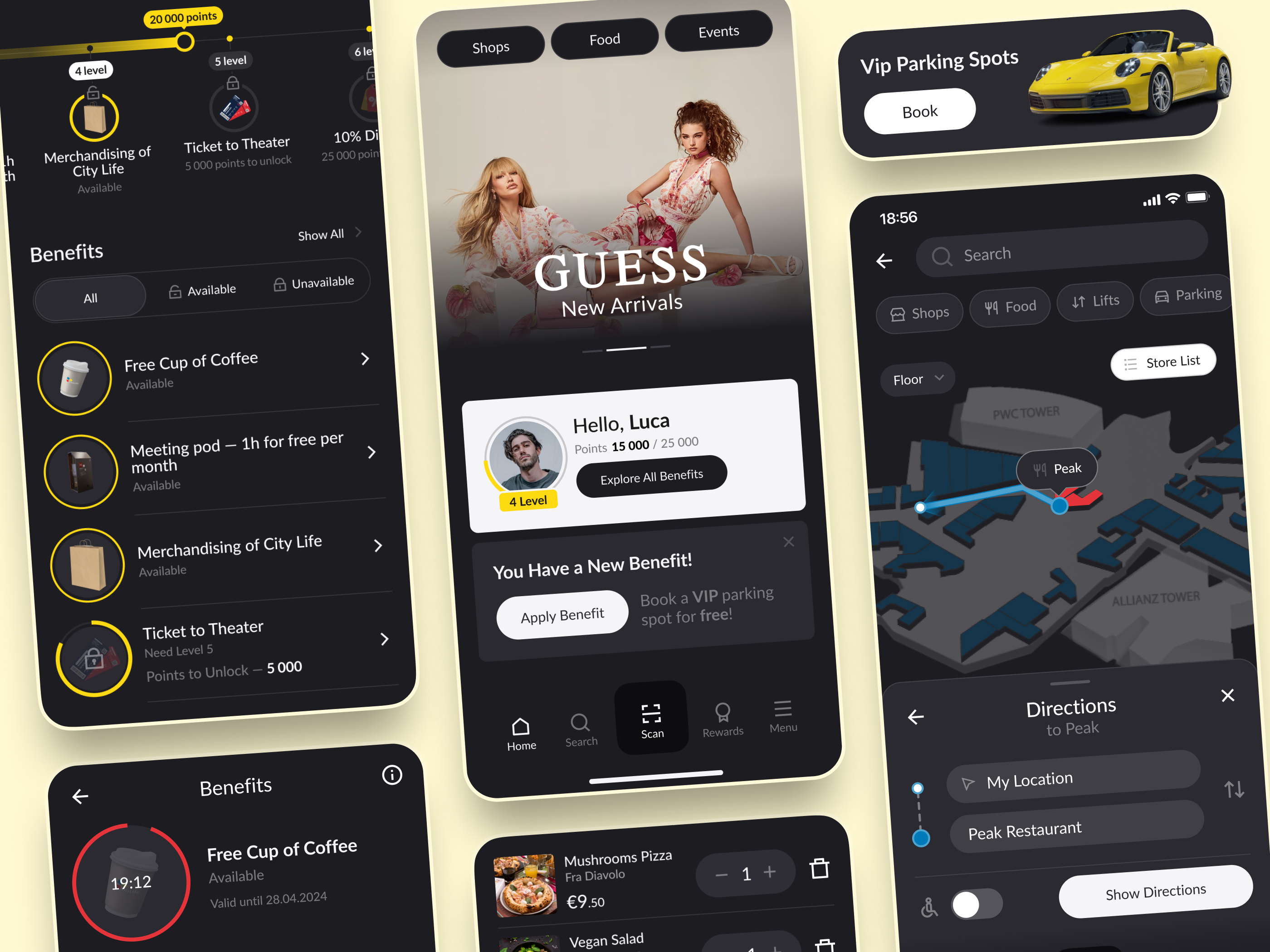 Example of Mobile App for the largest urban shopping district in Italy