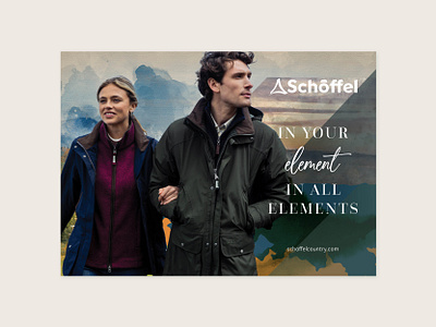 In your Element//Schoffel advert fashion graphic design layout photoshop print design typography