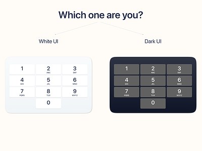 Light UI vs Dark UI design ui