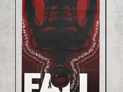 Word poster series - FALL graphic design illustration poster