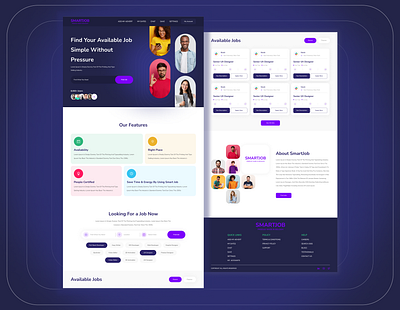 Future of hiring with our Smart Job Landing Page appdesign epicsols graphic design homepagedesign labeldesign landingpage landingpagedesign ui uidesign uiux uiuxdesign uxdesign webdesign