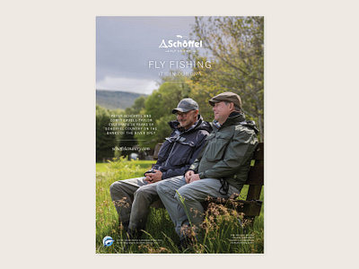 It's in our DNA//Schoffel Fly Fishing advert graphic design layout photography poster design print design