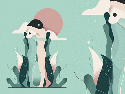 To_get_air - we are Yin and Yang (Leonisa '23) animals character design editorial grain graphic design illustration