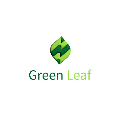 Green Leaf Logo for sell agricultural agriculture branding design graphic design illustration leaf letter logo logo logos natural nature logo typography vector