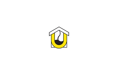U letter logo For a Construction firm branding building clean company construction consulting firm creative flat flat logo house logo logo professional real estate u u letter u letter and a house unique yellow