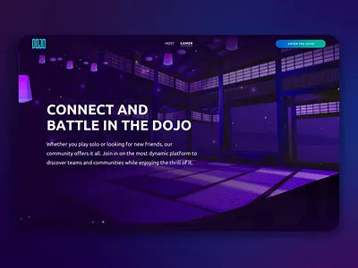 Dojo Arena – Gaming Tournament Platform app branding gaming app logo ui ui design uiux design ux