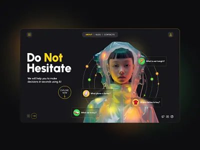 AI Exploration ai artificial intelligence cyber dribbble futuristic graphic design search shop ui ui ux design urban web