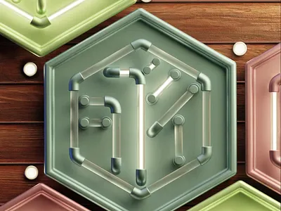 Neon Looooooop art artwork blender branding color design flat illustration logo ui