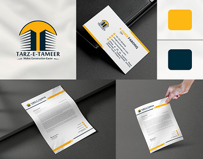 Tarz e Tameer Logo and Branding branding branding design business card graphic design letterhead design logo logo design logo tracing statioanary design typography vector