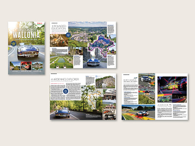 Discover Wallonia//Classic Cars Magazine editorial design graphic design magazine magazine design print typography