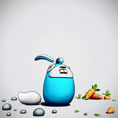 Rabbit Animation 2d animation 3d 3d modeling 3dart animation b3d blender3d cartoony illustration motion graphics stylized
