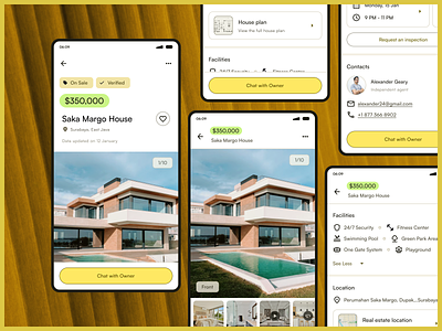 Imah - Real Estate Detail Page For Mobile application design home mobile real estate real estate mobile ui ui ux ui design ux ux research