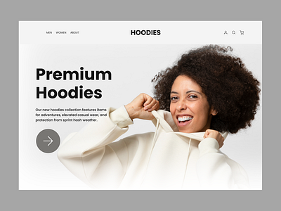 Hoodies - Fashion Design Landing Page cloth fashion figma hero section hoodies landing page ui ui design ux design web design webpage