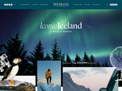 WedLuxe Experiences Webpage Mock-Up