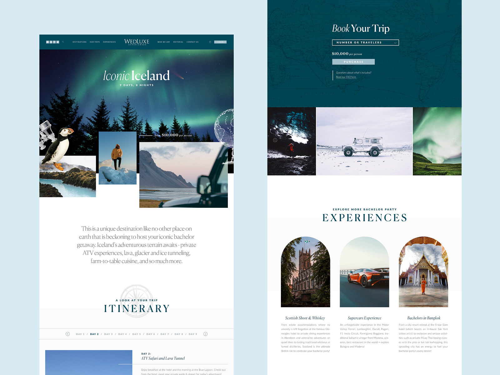 WedLuxe Experiences Webpage Mock-Up by Jenny Hendriksen Daniels on Dribbble