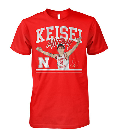 Nebraska Basketball Keisei Tominaga All Day Shirt