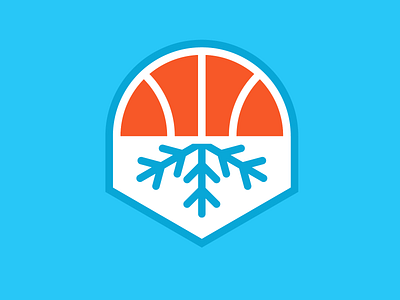 Snowflake or winter Basketball, Basketball ball + snowflake logo adobe illustrator basketball illustrator logo minimal snow snowflake winter