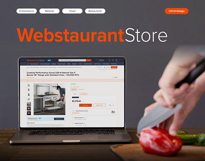 Online Restaurant Supply Website ecommerce equipment food kitchens landing page restaurants supply chains ui kit ui ux user flow website