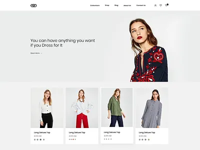 Random Shot cloth shop ecommerce ui
