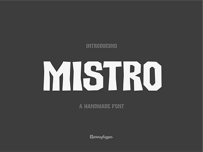 Mistro - A Handmade Font bold font rock rough title