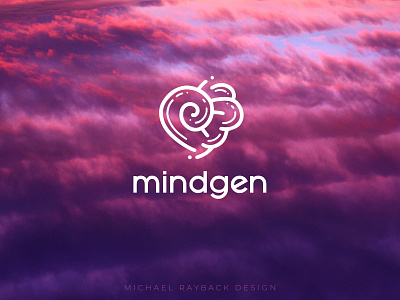 Creative Logo Design brain branding heart logo mind minimal minimalistic spirale