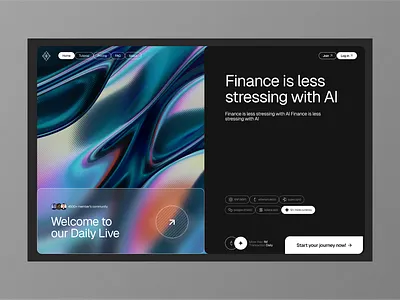Finance AI Website Design banking card banking website business ai dailyui design finance finance website financial website investment landingpage modern design money management money transfer pixavail studio ui web design website