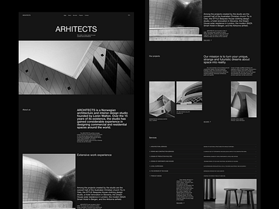 Website design for an architectural company architecturecompany architecturecompanysite architecturecompanywebdesign architecturecompanywebsite darktheme darkthemedesign darkthemewebsite itcompanywebsite ui uiux uiuxdesign uiuxdesigner webdesign webdesigner