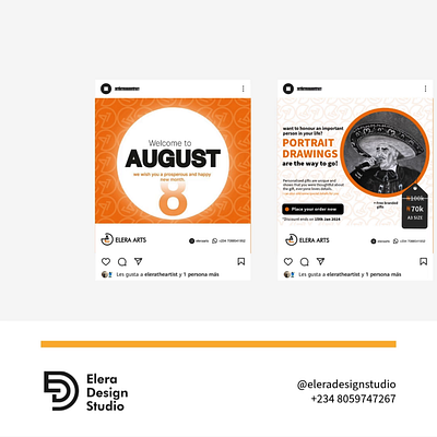 Social Media Designs for Elera Arts branding content design graphic design logo design