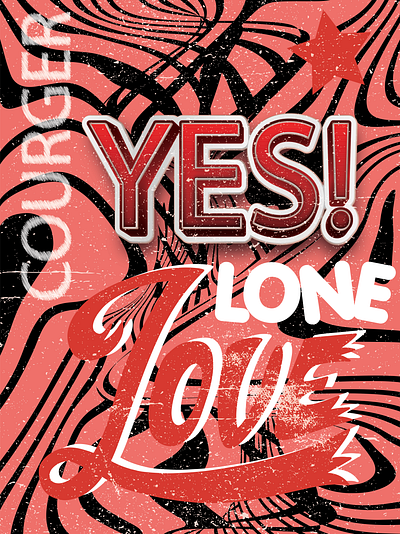Lone Love artist branding colorful graphic design shirt