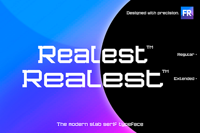 Realest Extended - Free Font design display font extended free free font freebie modern slab serif type typeface