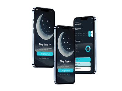 Sleep Track app branding design graphic design illustration logo ui ui ux ui ux designer