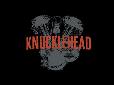 Knucklehead apparel apparel graphic engine graphic harley davidson hd illustration knucklehead motorcycle t shirt vector