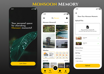 Monsoon Memory Journal | Day-17 (Ui Challenge) dailyui figma journal monsson nature tamil ui uichallenge