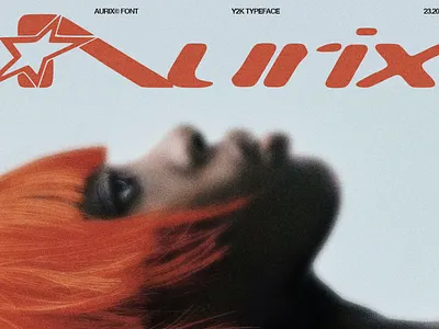 Aurix - Y2K Display Typeface aesthetic classic display font free free font freebie retro type typeface vintage y2k