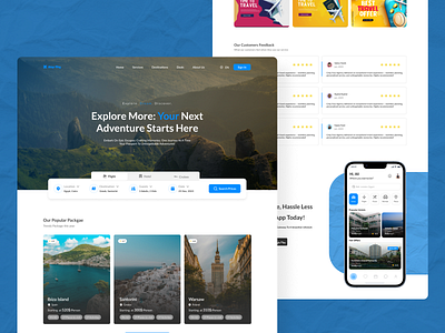 Traveling Agency Landing Page travel agency travel website traveling website ui web web design website design